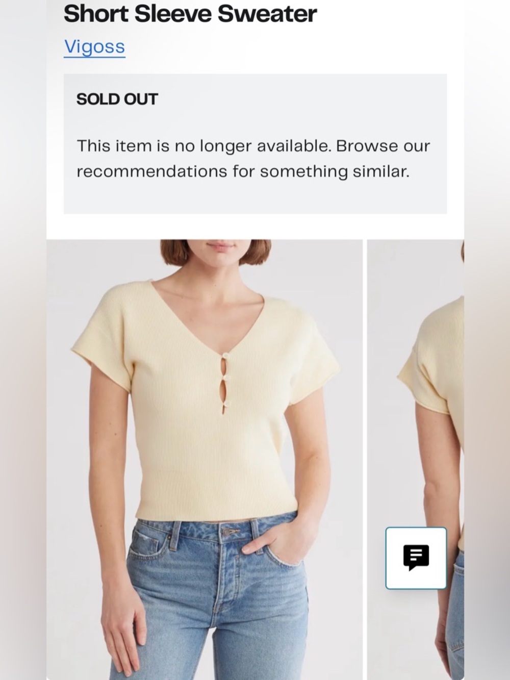 Vigoss Short Sleeve Sweater